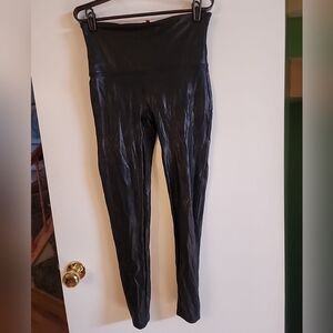 Spanx Faux Leather Black Leggings